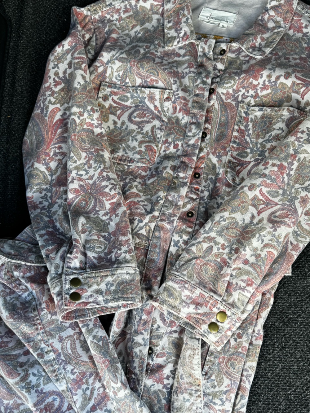 Anthropologie paisley jumpsuit belted, boho, cottage core, western size small - Picture 5 of 7